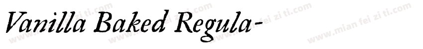 Vanilla Baked Regula字体转换